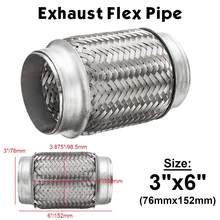 76mm*152mm Exhaust Flex Pipe Weld On Stainless Tail Flexi Tube Double Braid 3"x6" Car Accessories 2024 - buy cheap
