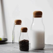 Cork Glass Bottle Heat Resistant Milk Juice Bottle Transparent Storage Can Sealed Tea Coffee Storage Tank 2024 - buy cheap