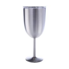 Copas de vino de acero inoxidable, 300ml de vacío, cóctel de copa de vino de vidrio de acero inoxidable 304, ideal para uso diario, Camping y Pic 2024 - compra barato