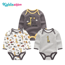 Conjunto de macacão de algodão para bebês, roupas para recém-nascidos de unicórnio, para meninos e meninas de 0 a 12 meses, 3 peças 2024 - compre barato