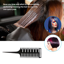 Расческа для крашения волос, 3-полосная Расческа для расчесывания, профессиональный гребень для плетения краски для волос, инструмент для укладки для салонного использования 2024 - купить недорого