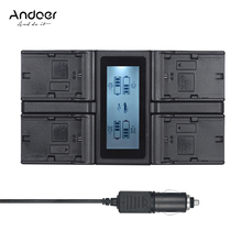 Cargador de 4 canales Andoer NP-F970 para baterías con cargador de coche de CC para cámara Digital Sony NP-F550 F750 F950 NP-FM50 FM500H QM71 2024 - compra barato