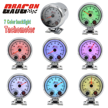 Dragon gauge 3.75" High speed stepper motor Auto Tachometer Gauge Meter 0-8000 RPM Racing modification with 7 Colors Backlight 2024 - buy cheap