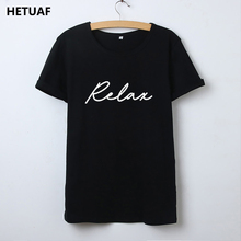 HETUAF Relax Fashion T Shirt Women Tops Harajuku O-neck Women Tshirt Feminina Summer 2018 Ladies Camisetas Mujer Dropshipping 2024 - buy cheap