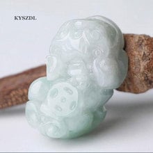 KYSZDL Natural A grade feicui  carving yu Pixiu child pendant fashion baby pendant jewelry gifts 2024 - buy cheap