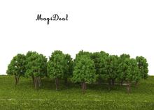 MagiDeal 20Pcs/Pack 1/150 Scale Plastic Model Trees N Scale Train Track Park Layout Wargame Village Scenery Diorama Decor 7.5cm 2024 - buy cheap