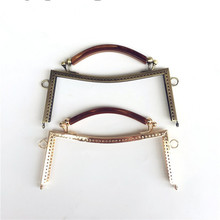 10PCS 20.5cm Cloud Glue Handle Concave Waist Metal Purse Frame Kiss Clasp DIY Kiss Lock Bag Accessories Bronze Gold Obag Handle 2024 - buy cheap