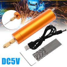 DC 5V Electric Motor Small PCB Hand Drill Press Drilling Compact Set with 10PC Twist Bits Wrench For DIY Woodworking Carving 2024 - buy cheap