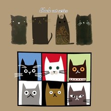 Cute cartoon cats Patches Heat Transfer Iron On Patch A-level Washable Clothes Stickers Easy Print By Household Irons Stickers 2024 - buy cheap