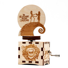 Caja de música con grabado de madera para Halloween, decoración de regalo de primera elección para Halloween, Retro-vintage, 2019 2024 - compra barato