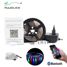 Tira de luces LED RGB inteligente, cinta de luz Flexible con Bluetooth, resistente al agua, 12V, 5M, 10M, 2835 2024 - compra barato
