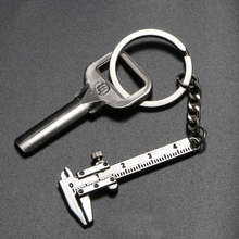 Mini Vernier Caliper Measurement Model Key Chain Measuring Zinc Alloy Stylish Silver Key Chain For Woodworking Tools 2024 - buy cheap