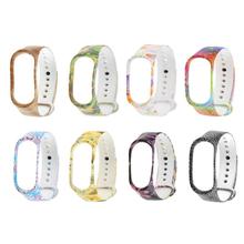 ALLOYSEDD Replacement Smart Watchband Soft Silicone Multicolor Printed Watch Band Bracelet Wrist Strap for Xiaomi Mi Band 3 2024 - buy cheap