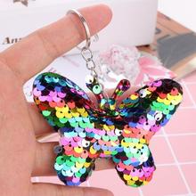 Beautiful Butterfly Keychain Glitter Sequins Key Chain Gift for Women Girl Llaveros Mujer Car Bag Accessories Key Ring Gift 2024 - buy cheap