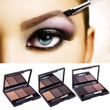 GIVENONE 3 Color Eyebrow Powder Palette Cosmetic Eye Brow Professional Waterproof Makeup Eye Shadow With Brush Mirror Box 2024 - buy cheap