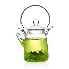 Bule de vidro transparente da flor personalizado do bule do feixe-resistente ao calor conjunto de chá de vidro copos de chá bule de chá chinês 2024 - compre barato