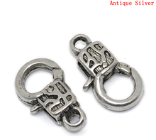 DoreenBeads Lobster Clasps Silver Color Pattern Carved 18x9mm,20PCs (B22659) yiwu 2024 - buy cheap