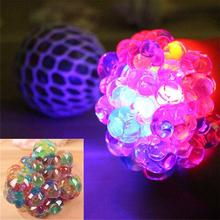Flash Glowing Squishy Mesh Grape Ball Autism Squeeze Anti Stress Reliever Toys Colorful Grape Ball Vent Ball Children's Creative 2024 - buy cheap