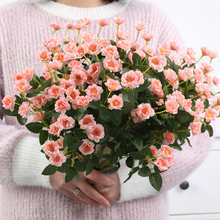 2019 искусственные розы, букет искусственных цветов, букет невесты, украшение, шелковые цветы для свадьбы, украшение для дома 2024 - купить недорого