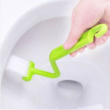 Curved Small Bathroom Toilet Cleaning Brush Corner Rim Cleaner Bent Bowl Handle 2024 - buy cheap
