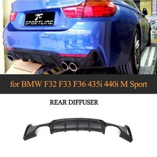 Difusor para bmw, para modelos f32, f33, 4 series, m sport only 2013-2015, 435i, 420i, cabriolet 4, preto, primer, protetor traseiro, spoiler 2024 - compre barato