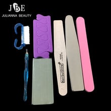 7pcs/Set Nail File Brush Toe Seperator Durable Buffing Grit Sand Fing Professional Nail Art Tool Sanding File UV Gel Polish Tool 2024 - buy cheap