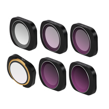 Conjunto de filtro de lente 6 em 1 para câmeras, inclui filtro magnético de alumínio, para câmeras dji osmo 2024 - compre barato