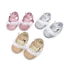 Sapatos de princesa para meninas recém-nascidas, calçados de berço macio com sola macia e antiderrapante para bebês 2024 - compre barato