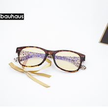 BAUHAUS ULTEM-gafas con estampado de leopardo, lentes antifatiga láser azul, resistentes a la radiación, montura de grau 2024 - compra barato