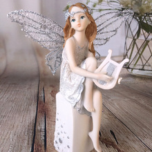 Music Maiden-figuritas de resina para mujer, accesorios de decoración para habitación, estatua pequeña, Ángel, regalo 2024 - compra barato