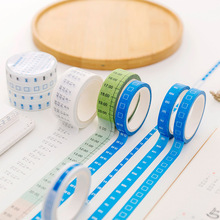 Fita washi criativa semanal, fita diária para planejador de tempo e calendário, adesivo para caderno, acessórios escolares de papelaria 2024 - compre barato
