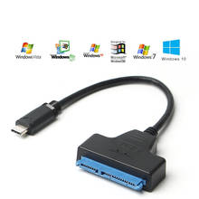 USB 3,0 на SATA 15 + 7 Pin 2,5 дюйма драйвер жесткого диска SSD адаптер кабель питания данных 22pin sataIII к USB3, 0 2024 - купить недорого