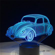 Car Machinery Vehicle Bulldozer Tractor 3D 7 Colors Lamp Visual Led Night Light For Kids Touch Usb Table Lampara AW-1667 2024 - buy cheap