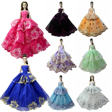 NK, один предмет, свадебное платье принцессы для куклы, благородные вечерние платья для куклы Барби, аксессуары, ручная работа, наряд, подарок для девочки, кукла 11 JJ 2024 - купить недорого