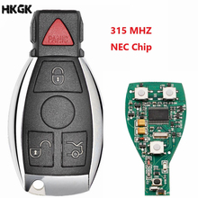 Llave remota inteligente para Mercedes Benz, mando a distancia sin llave, 315 MHZ, 3 + 1 botones, 10 unidades/lote, reemplazo de Chip NEC y BGA, para después de 2000 2024 - compra barato