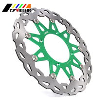 Rotor de discos de freio ondulados de 320mm, discos de freio flutuantes para kawasaki kx125 kx250 kx250f klx450r kx450f kx kxf klx 125 250 450 r 2006 2016-2019 2024 - compre barato