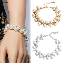 Fashion Womens Girl Bead Crystal Rhinestone Bracelet Jewelry Gifts 2024 - buy cheap