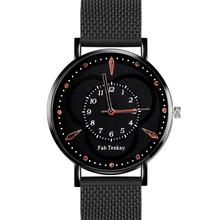 2019 Men's Luxury Business Watch Mesh Band Stainless Steel Analog Quartz Wristwatch Male Silver Unisex Watches New Design Clock 2024 - buy cheap