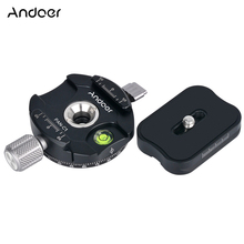 Andoer PAN-C3 RES Panoramic Tripod Head Clamp Adapter Aluminum Alloy with Quick Release Plate for Arca-Swiss AS Standard Plates 2024 - buy cheap