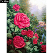 Diamond Mosaic Flowers Decoration Home 5D DIY Embroidery Diamond Painting Cross Stitch Rose Full Square Drill Resin XY1 2024 - buy cheap