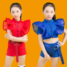 Songyuexia-Disfraz de Jazz para niños, traje de baile de estilo chino para niña, espectáculo de baile para caminar, disfraces de porristas 2024 - compra barato