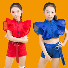 Songyuexia Children's Jazz Costume Dance costume Chinese style Girl Walking Show Dance Costume Cheereleading costumes 2024 - buy cheap