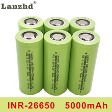 Baterias de lítio 26650 recarregáveis, 6 peças, 3.7v, 50a, 5000ma, adequado para ferramentas elétricas, lanterna 2024 - compre barato