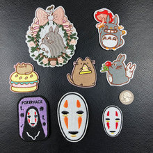 PGY Japan Anime Totoro Embroidered Iron On Patch DIY No Face Man Embroidery Handmade Crochet Sew On Patch Clothes Appliques 2024 - buy cheap