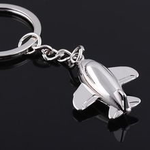 Trendy Airplane KeyChain 3D Aircraft Key Ring Unisex Gift Silver Hip Hop Metal Key Chain Jewelry Couple Gifts Drop Shipping 2024 - buy cheap