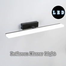 Dar mais longo 0.4 m-1 m conduziu a lâmpada do espelho impermeável ac 110v 220v preto/prata luzes de parede do banheiro para dispositivos bondes de iluminação internos em casa 2024 - compre barato