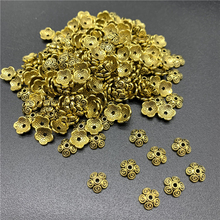 100 pçs 6x6mm liga contas boné antigo ouro encantos flor torus forma pingente encantos para fazer jóias diy acessórios 2024 - compre barato