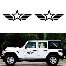 Pegatina de vinilo del ejército para coche, pegatina de diseño de estrellas para Jeep Cherokee Wrangler Renegade USMC WW2, 2 uds. 2024 - compra barato