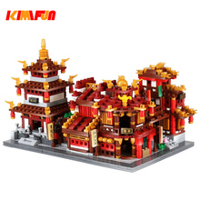 350 pcs+ City Creator Chinatown City Style Model Building Blocks Chinese architecture Bricks Toys Compatible 2024 - buy cheap