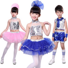 Songyuexia doce latina traje para crianças sequined latin performances meninos skirt moderno palco trajes de dança tutu saia para meninas 2024 - compre barato